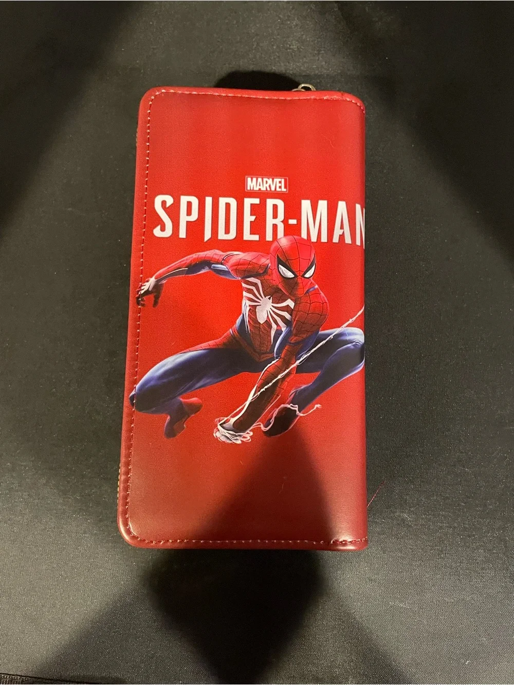 Marvel Spider-Man Red Zipped Wallet Superhero Graphic Long Clutch